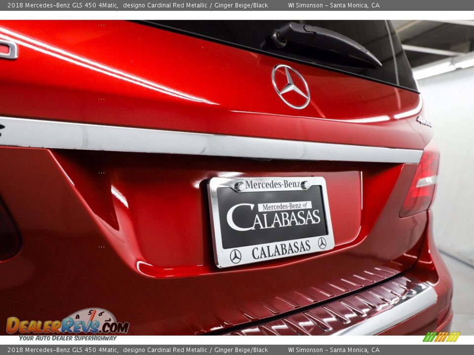 2018 Mercedes-Benz GLS 450 4Matic designo Cardinal Red Metallic / Ginger Beige/Black Photo #11