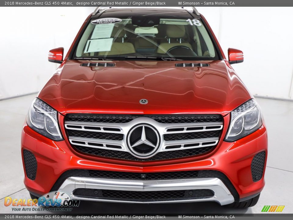 2018 Mercedes-Benz GLS 450 4Matic designo Cardinal Red Metallic / Ginger Beige/Black Photo #16
