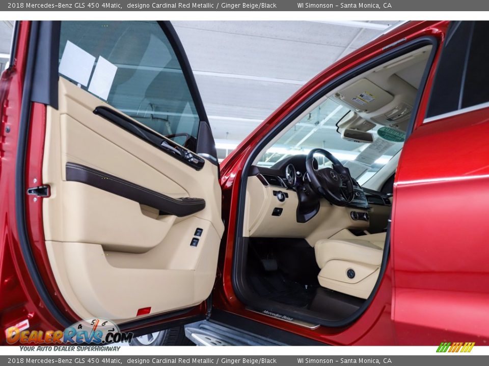 2018 Mercedes-Benz GLS 450 4Matic designo Cardinal Red Metallic / Ginger Beige/Black Photo #20