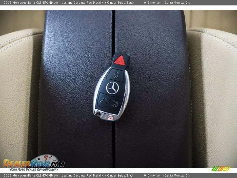 2018 Mercedes-Benz GLS 450 4Matic designo Cardinal Red Metallic / Ginger Beige/Black Photo #28
