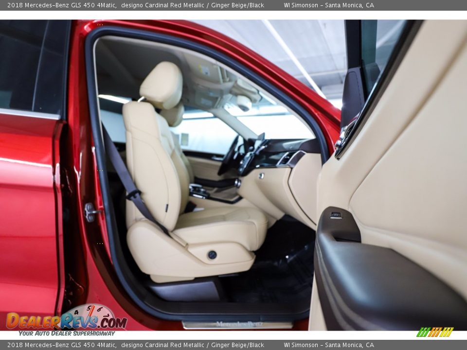 2018 Mercedes-Benz GLS 450 4Matic designo Cardinal Red Metallic / Ginger Beige/Black Photo #31