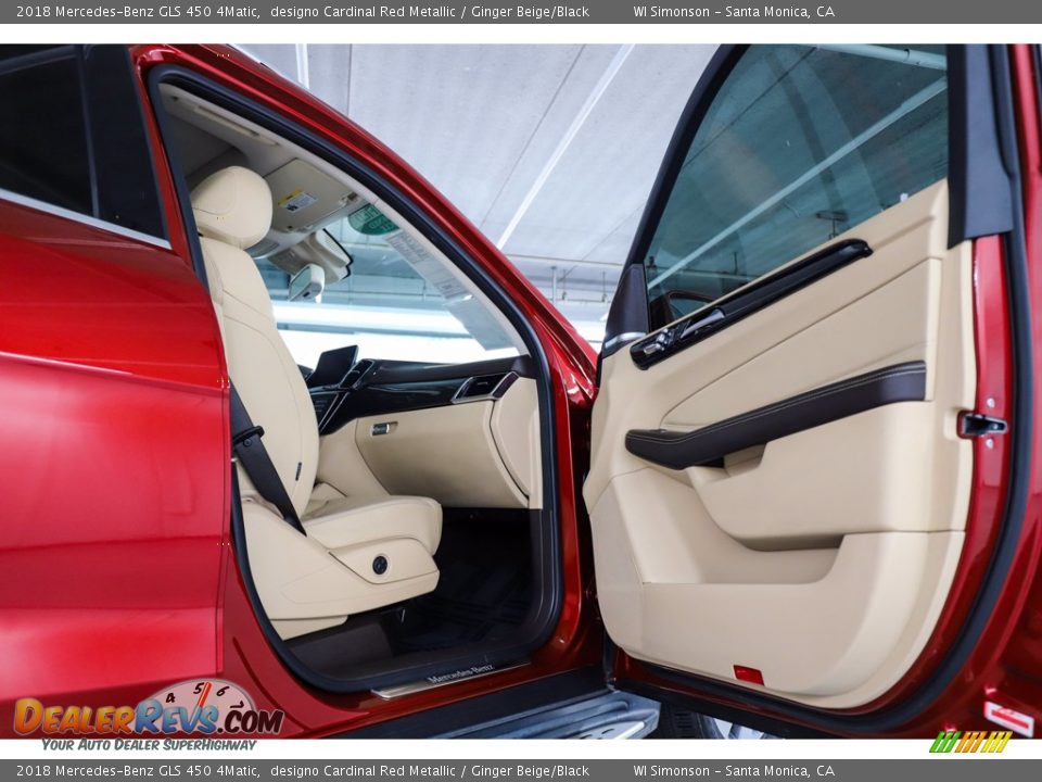 2018 Mercedes-Benz GLS 450 4Matic designo Cardinal Red Metallic / Ginger Beige/Black Photo #32