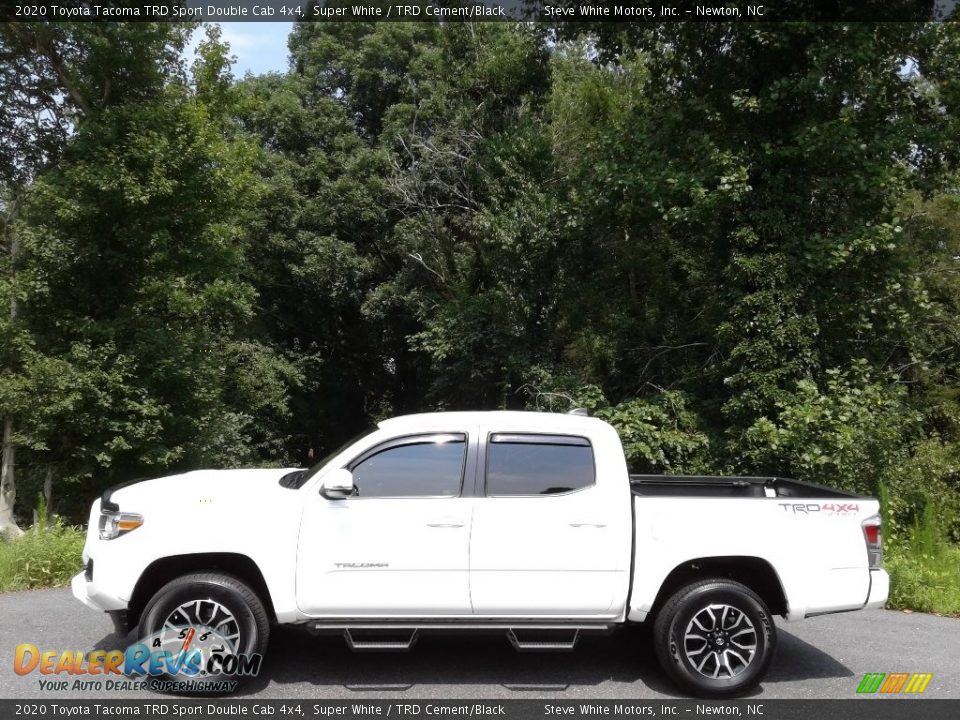 2020 Toyota Tacoma TRD Sport Double Cab 4x4 Super White / TRD Cement/Black Photo #1