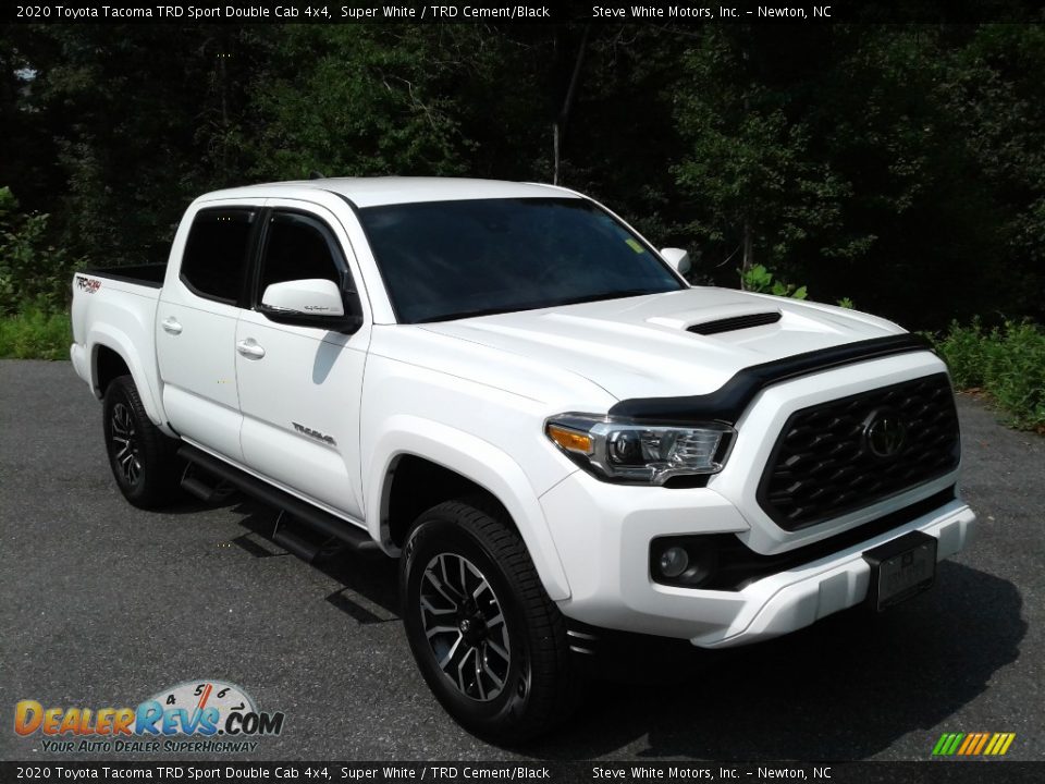 2020 Toyota Tacoma TRD Sport Double Cab 4x4 Super White / TRD Cement/Black Photo #5