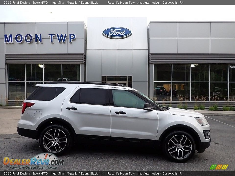 2016 Ford Explorer Sport 4WD Ingot Silver Metallic / Ebony Black Photo #1