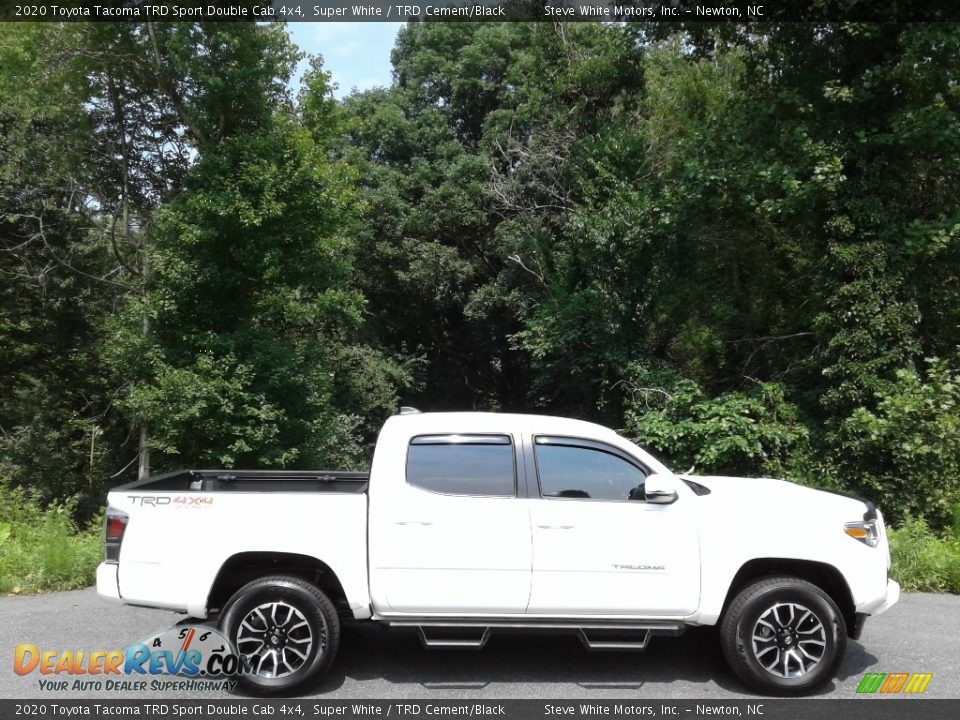 2020 Toyota Tacoma TRD Sport Double Cab 4x4 Super White / TRD Cement/Black Photo #6