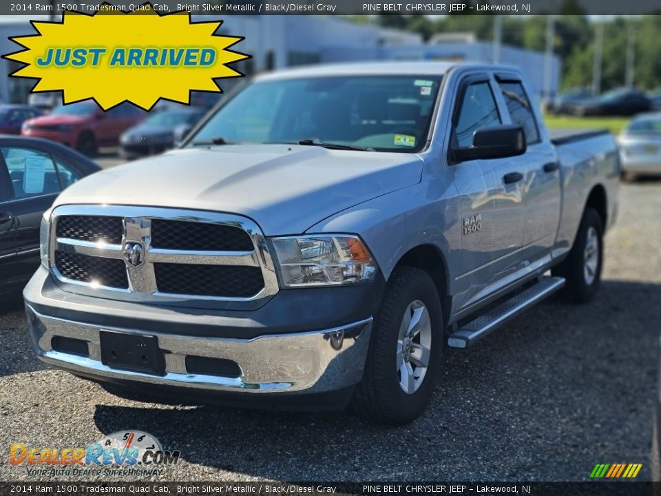 2014 Ram 1500 Tradesman Quad Cab Bright Silver Metallic / Black/Diesel Gray Photo #1