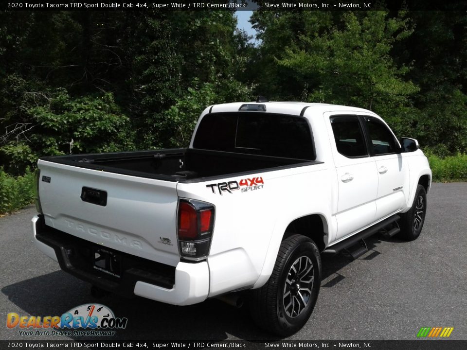 2020 Toyota Tacoma TRD Sport Double Cab 4x4 Super White / TRD Cement/Black Photo #7