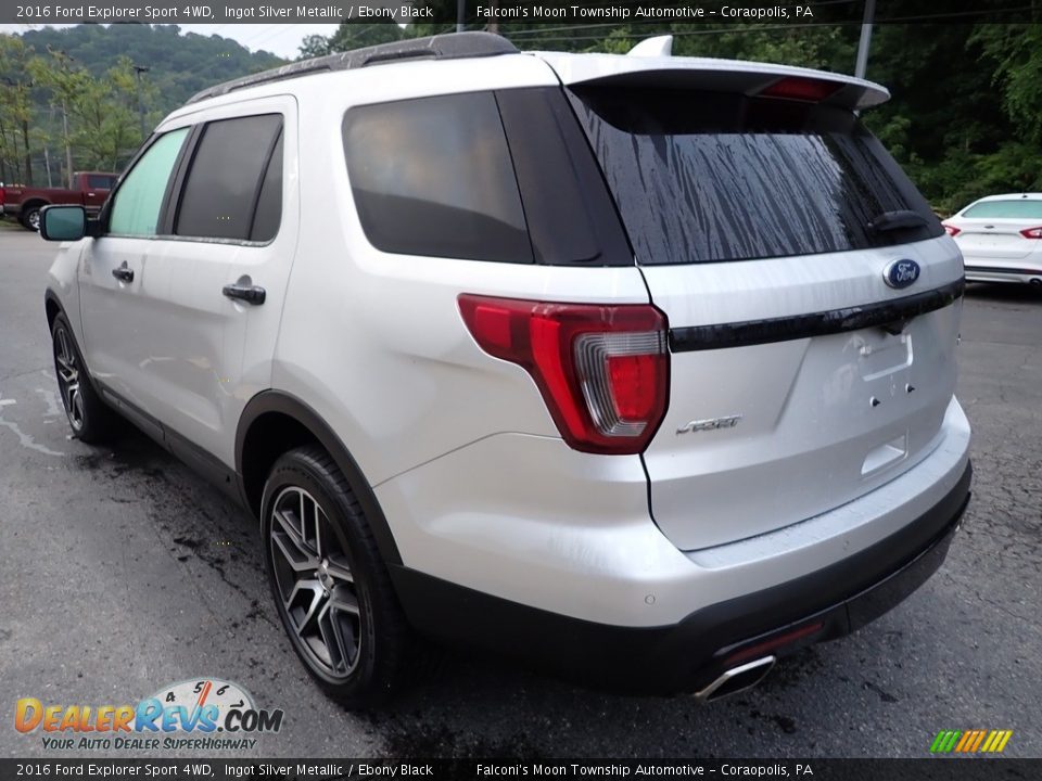 2016 Ford Explorer Sport 4WD Ingot Silver Metallic / Ebony Black Photo #5