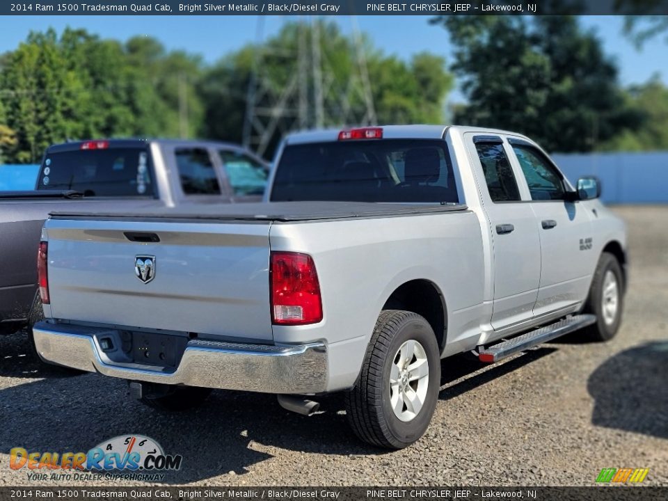 2014 Ram 1500 Tradesman Quad Cab Bright Silver Metallic / Black/Diesel Gray Photo #4