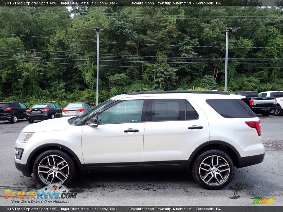 2016 Ford Explorer Sport 4WD Ingot Silver Metallic / Ebony Black Photo #6