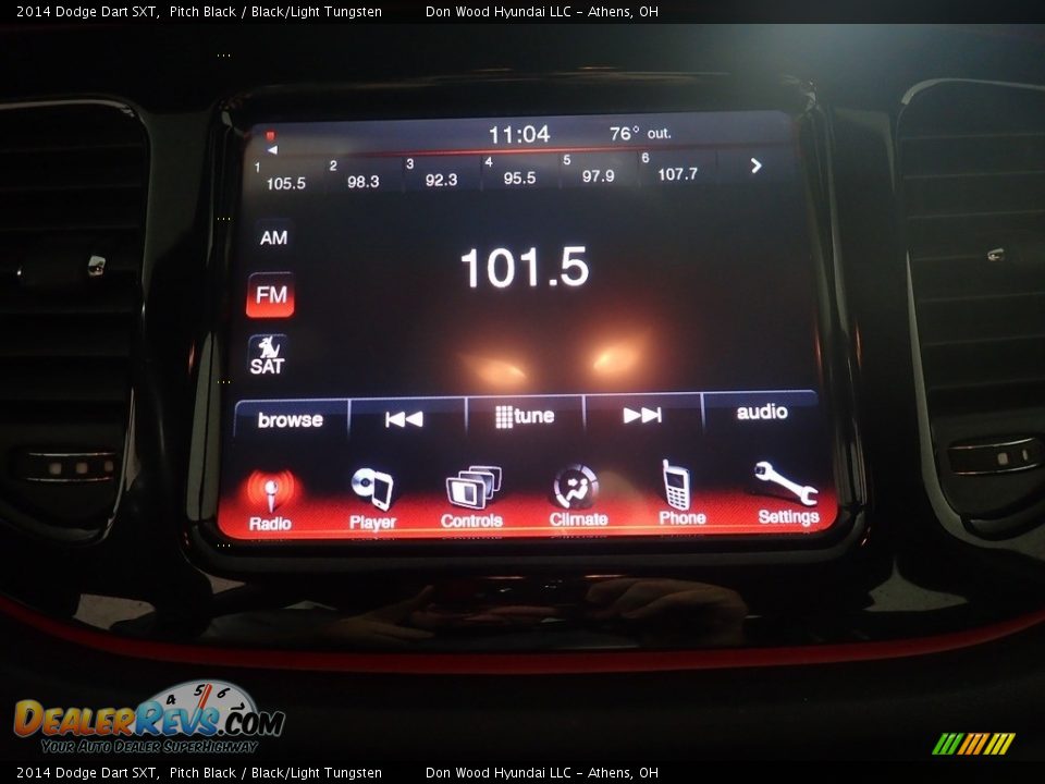 2014 Dodge Dart SXT Pitch Black / Black/Light Tungsten Photo #26