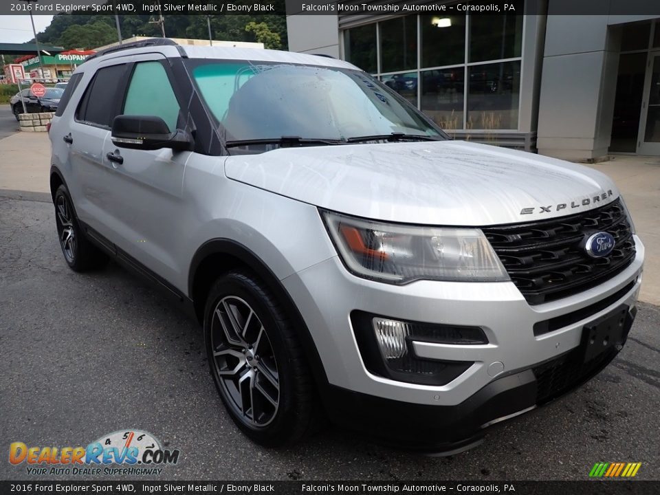 2016 Ford Explorer Sport 4WD Ingot Silver Metallic / Ebony Black Photo #9