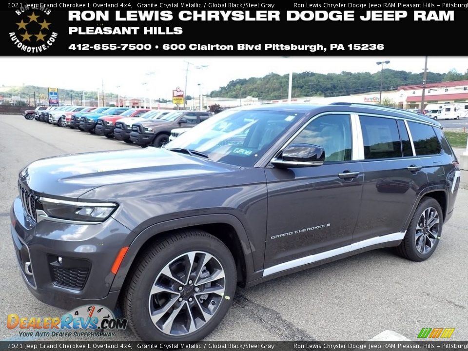 2021 Jeep Grand Cherokee L Overland 4x4 Granite Crystal Metallic / Global Black/Steel Gray Photo #1