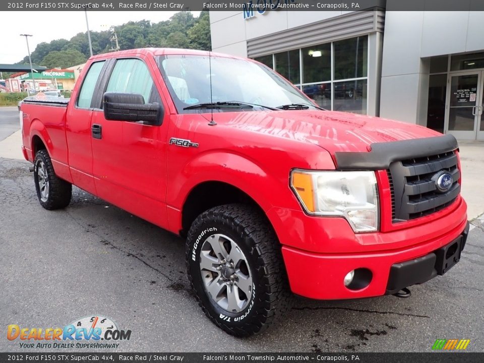 2012 Ford F150 STX SuperCab 4x4 Race Red / Steel Gray Photo #8