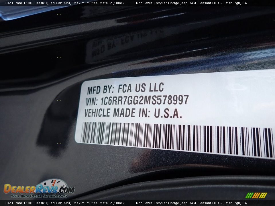 2021 Ram 1500 Classic Quad Cab 4x4 Maximum Steel Metallic / Black Photo #15