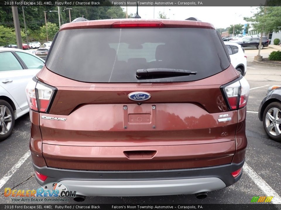 2018 Ford Escape SEL 4WD Ruby Red / Charcoal Black Photo #3