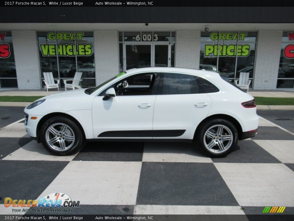 2017 Porsche Macan S White / Luxor Beige Photo #1