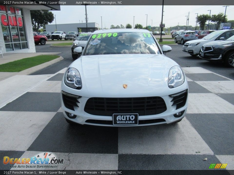 2017 Porsche Macan S White / Luxor Beige Photo #2
