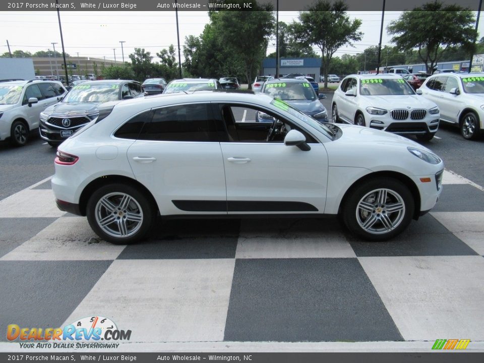 2017 Porsche Macan S White / Luxor Beige Photo #3