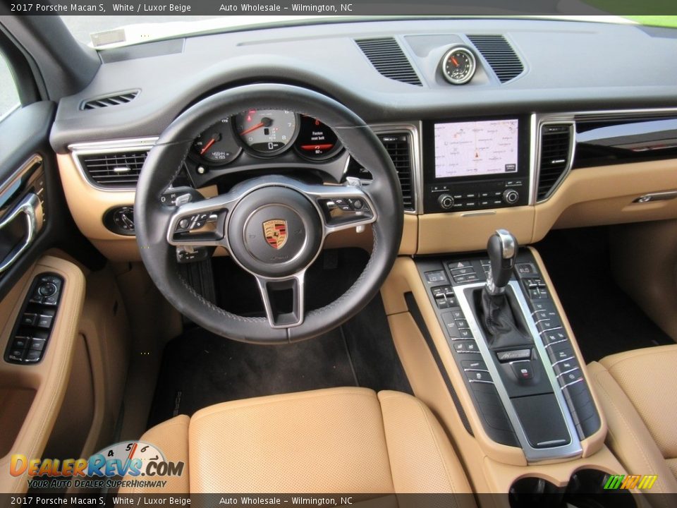 2017 Porsche Macan S White / Luxor Beige Photo #15