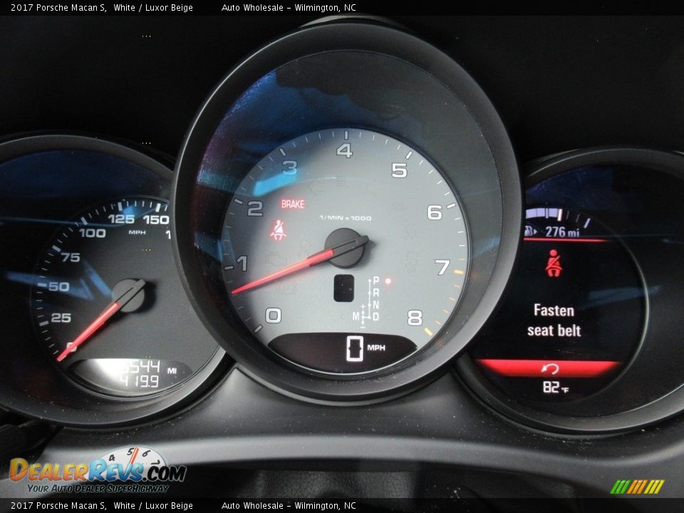 2017 Porsche Macan S White / Luxor Beige Photo #16