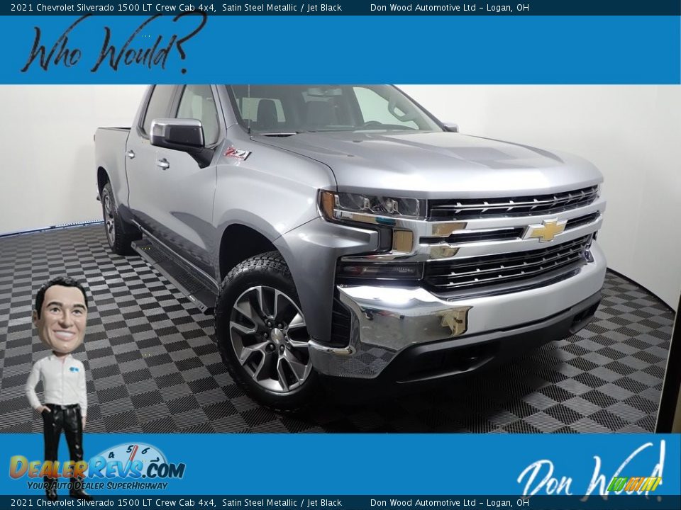 2021 Chevrolet Silverado 1500 LT Crew Cab 4x4 Satin Steel Metallic / Jet Black Photo #1