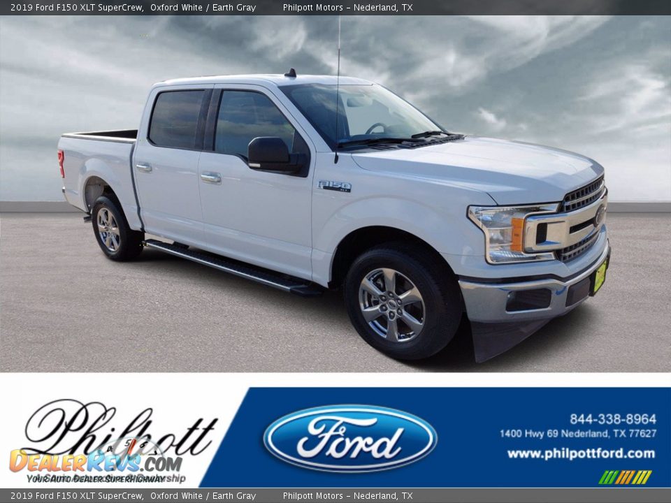 2019 Ford F150 XLT SuperCrew Oxford White / Earth Gray Photo #1