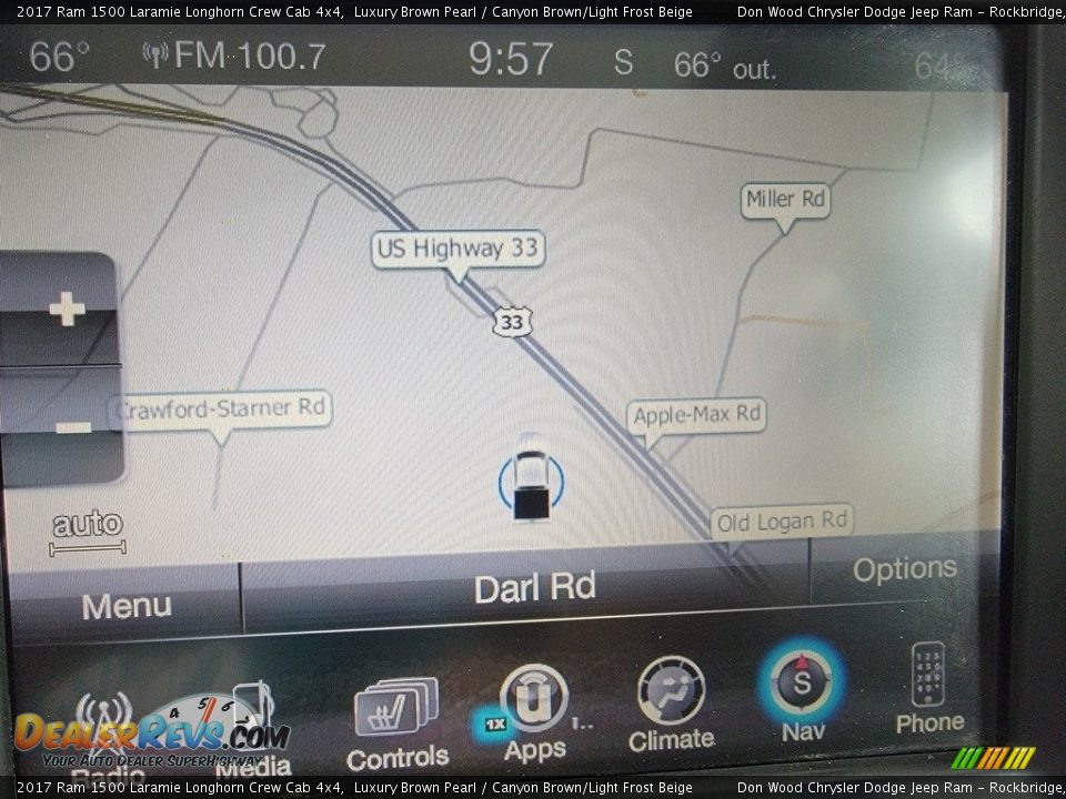 2017 Ram 1500 Laramie Longhorn Crew Cab 4x4 Luxury Brown Pearl / Canyon Brown/Light Frost Beige Photo #3