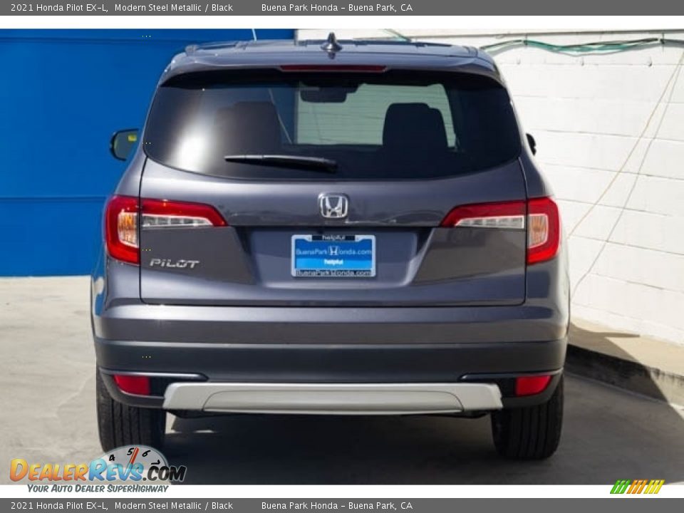 2021 Honda Pilot EX-L Modern Steel Metallic / Black Photo #6