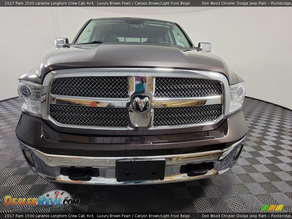 2017 Ram 1500 Laramie Longhorn Crew Cab 4x4 Luxury Brown Pearl / Canyon Brown/Light Frost Beige Photo #5