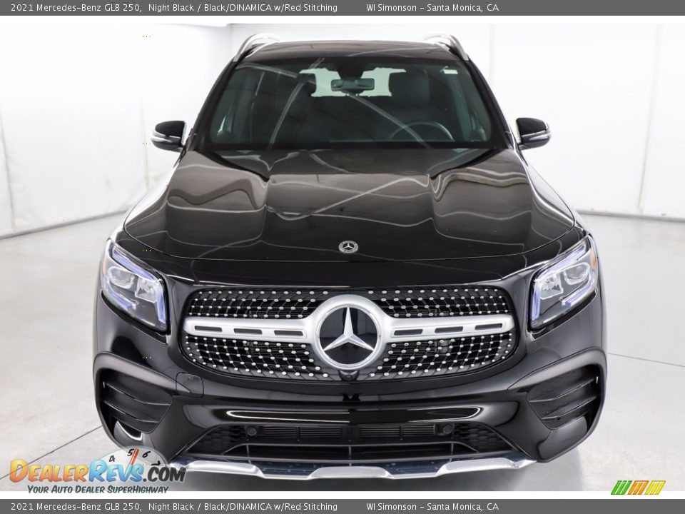 2021 Mercedes-Benz GLB 250 Night Black / Black/DINAMICA w/Red Stitching Photo #7