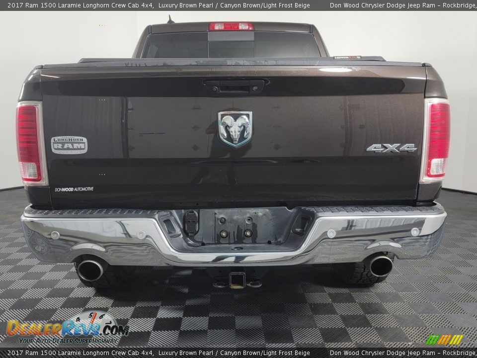 2017 Ram 1500 Laramie Longhorn Crew Cab 4x4 Luxury Brown Pearl / Canyon Brown/Light Frost Beige Photo #9