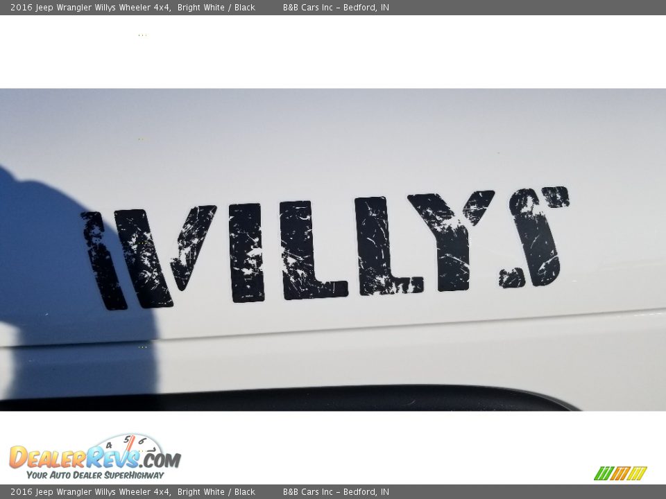 2016 Jeep Wrangler Willys Wheeler 4x4 Bright White / Black Photo #11