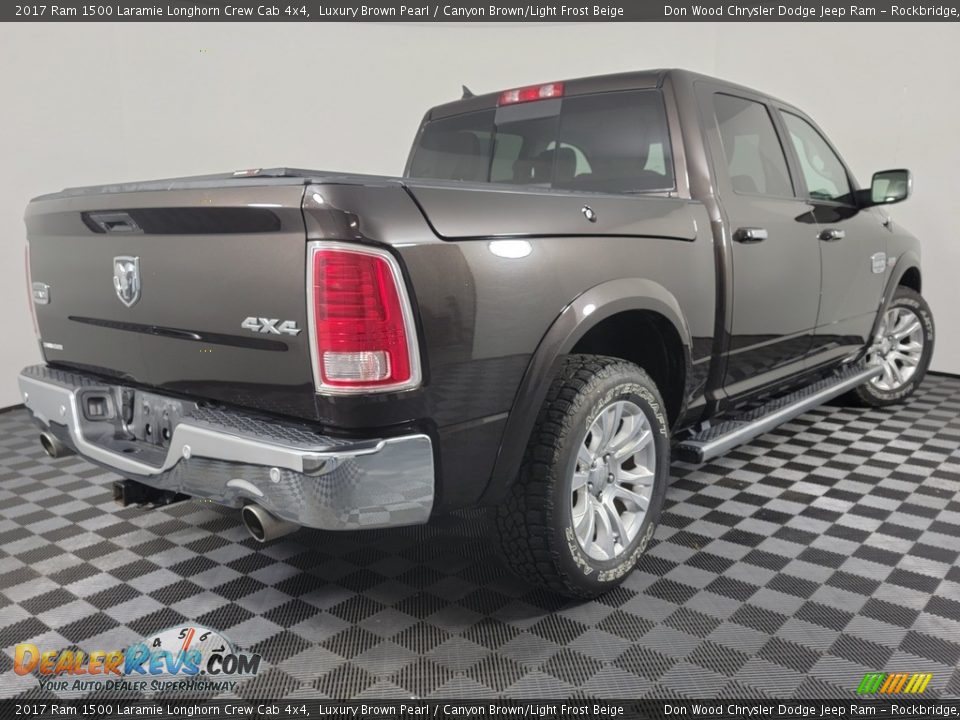 2017 Ram 1500 Laramie Longhorn Crew Cab 4x4 Luxury Brown Pearl / Canyon Brown/Light Frost Beige Photo #10