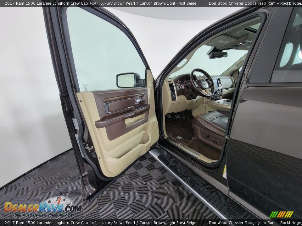 2017 Ram 1500 Laramie Longhorn Crew Cab 4x4 Luxury Brown Pearl / Canyon Brown/Light Frost Beige Photo #18