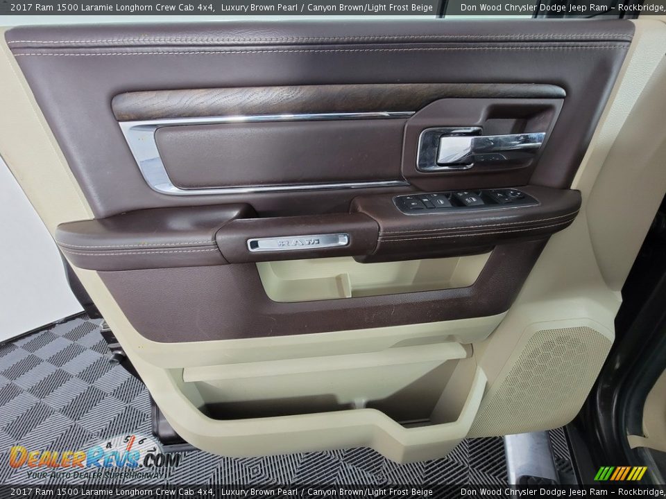 2017 Ram 1500 Laramie Longhorn Crew Cab 4x4 Luxury Brown Pearl / Canyon Brown/Light Frost Beige Photo #19