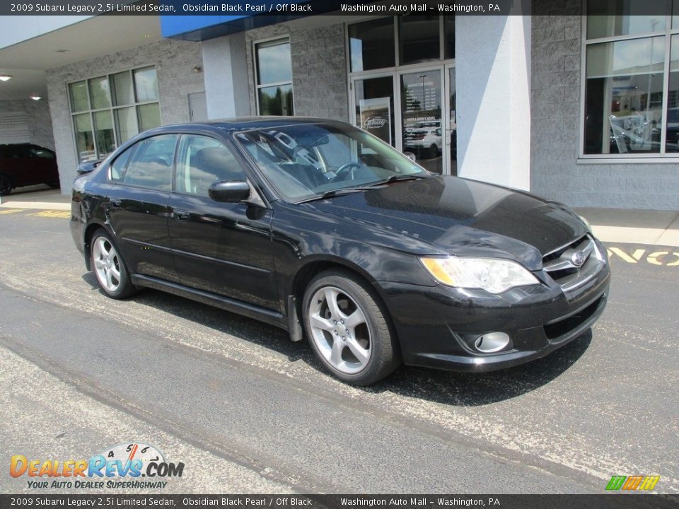 2009 Subaru Legacy 2.5i Limited Sedan Obsidian Black Pearl / Off Black Photo #1