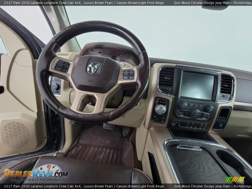 2017 Ram 1500 Laramie Longhorn Crew Cab 4x4 Luxury Brown Pearl / Canyon Brown/Light Frost Beige Photo #23