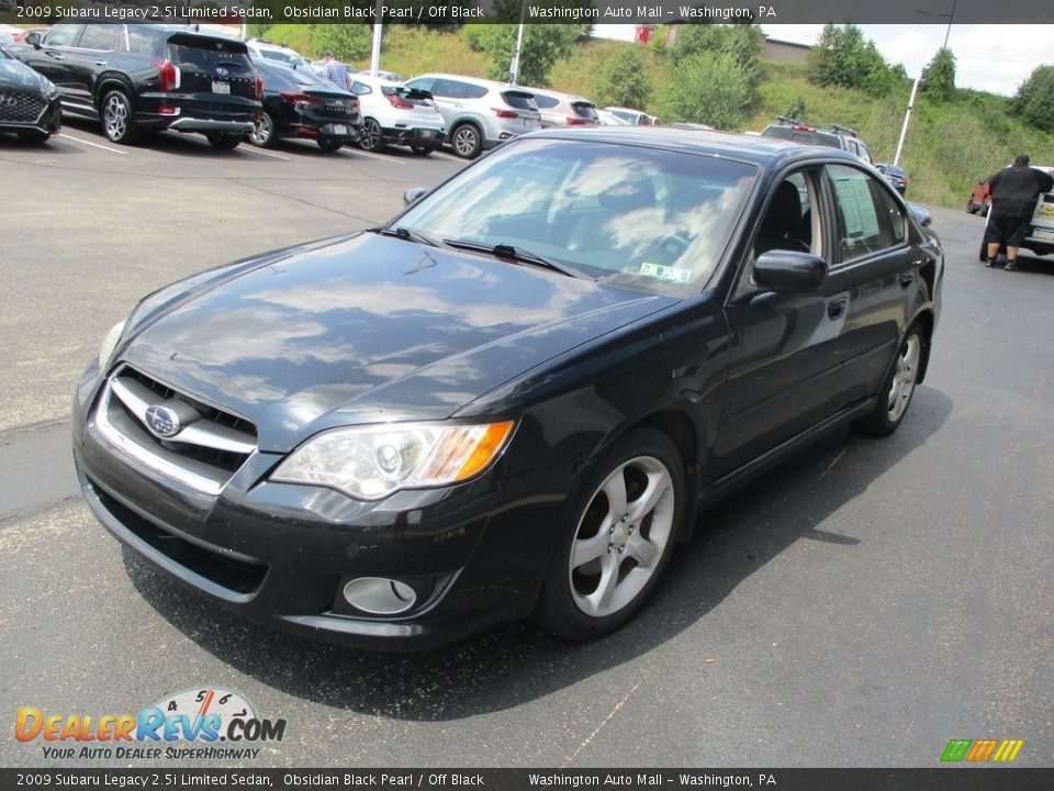 2009 Subaru Legacy 2.5i Limited Sedan Obsidian Black Pearl / Off Black Photo #6