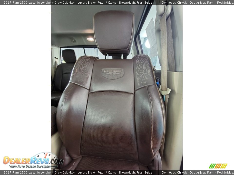 2017 Ram 1500 Laramie Longhorn Crew Cab 4x4 Luxury Brown Pearl / Canyon Brown/Light Frost Beige Photo #27