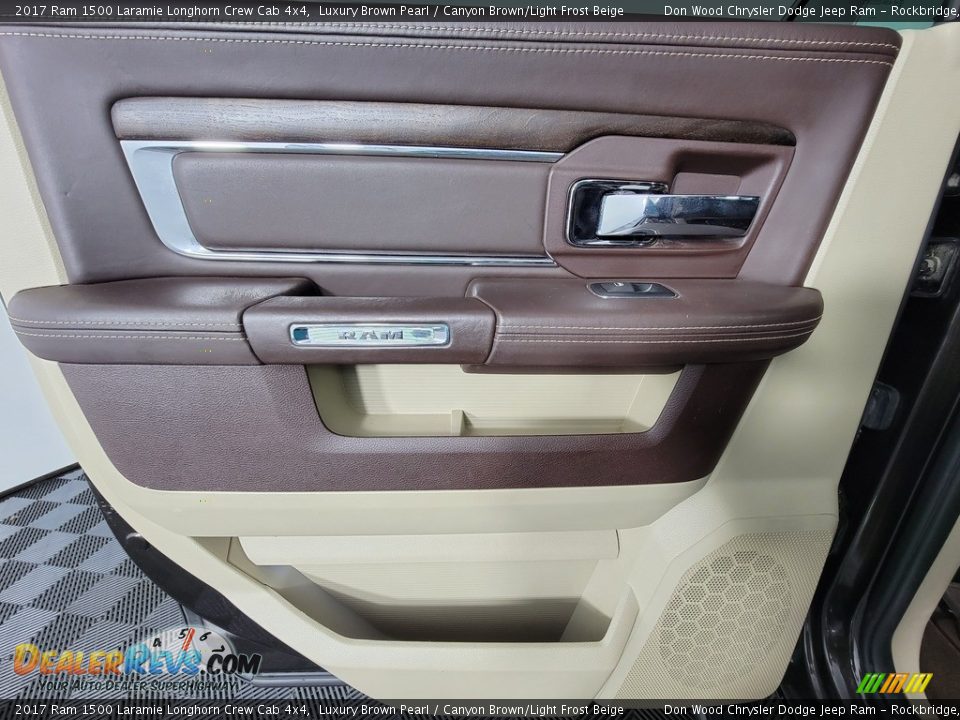 2017 Ram 1500 Laramie Longhorn Crew Cab 4x4 Luxury Brown Pearl / Canyon Brown/Light Frost Beige Photo #35