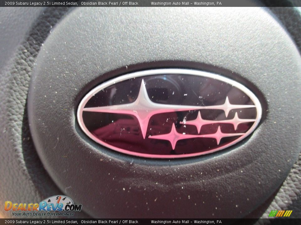 2009 Subaru Legacy 2.5i Limited Sedan Obsidian Black Pearl / Off Black Photo #23