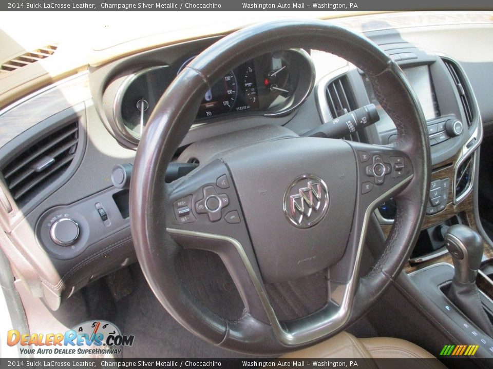 2014 Buick LaCrosse Leather Champagne Silver Metallic / Choccachino Photo #16