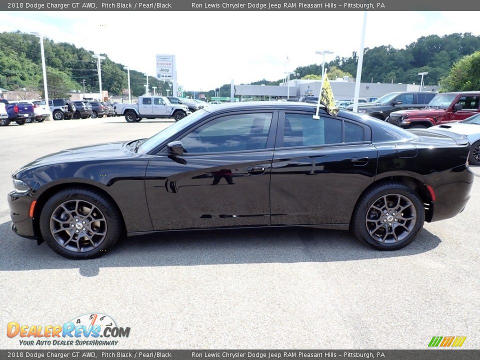 2018 Dodge Charger GT AWD Pitch Black / Pearl/Black Photo #2
