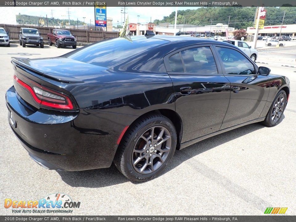 2018 Dodge Charger GT AWD Pitch Black / Pearl/Black Photo #6