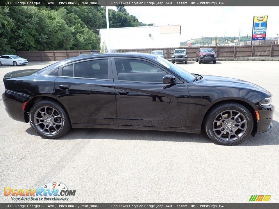 2018 Dodge Charger GT AWD Pitch Black / Pearl/Black Photo #7