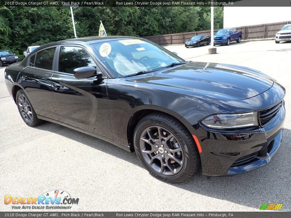 2018 Dodge Charger GT AWD Pitch Black / Pearl/Black Photo #8