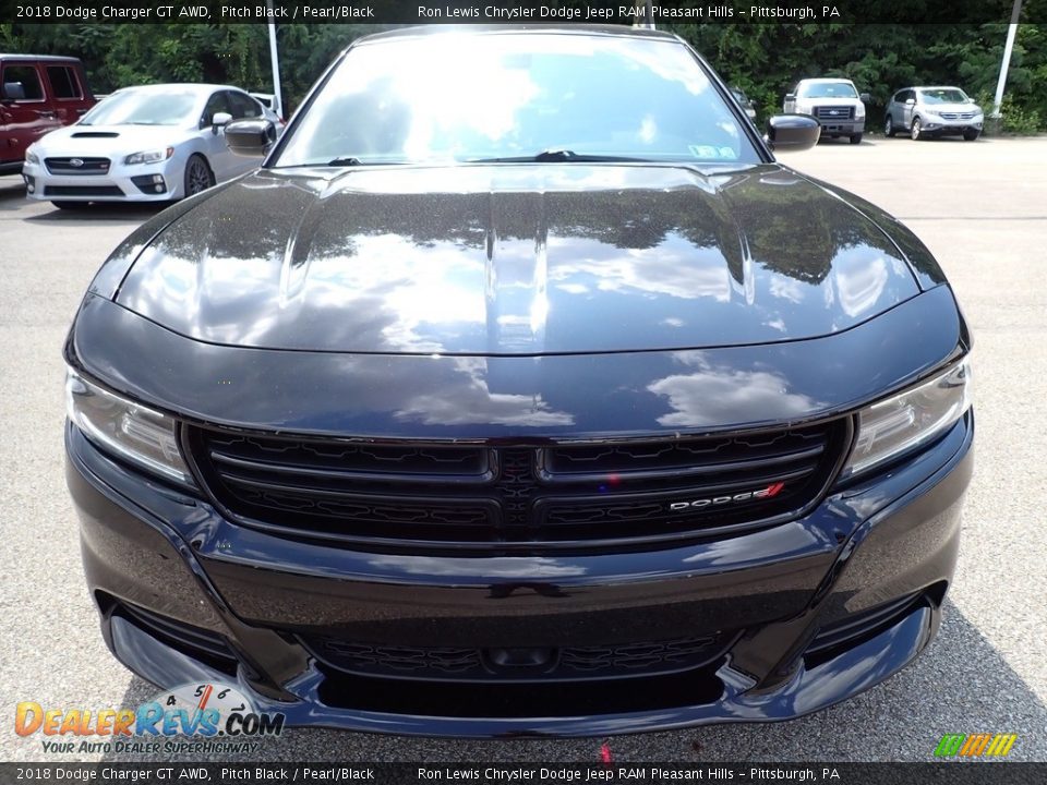 2018 Dodge Charger GT AWD Pitch Black / Pearl/Black Photo #9