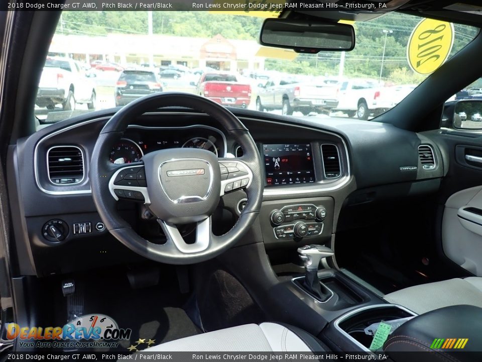 2018 Dodge Charger GT AWD Pitch Black / Pearl/Black Photo #13